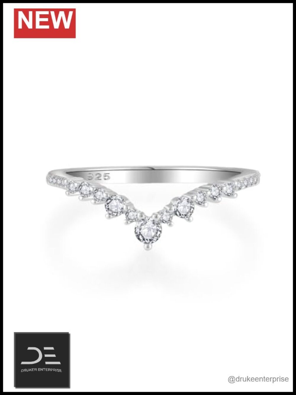 925 Sterling Silver Women's Curved Wedding Band Stackable Ring Size 5-10